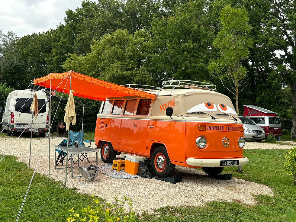An orange VW with co-ordinated accessories