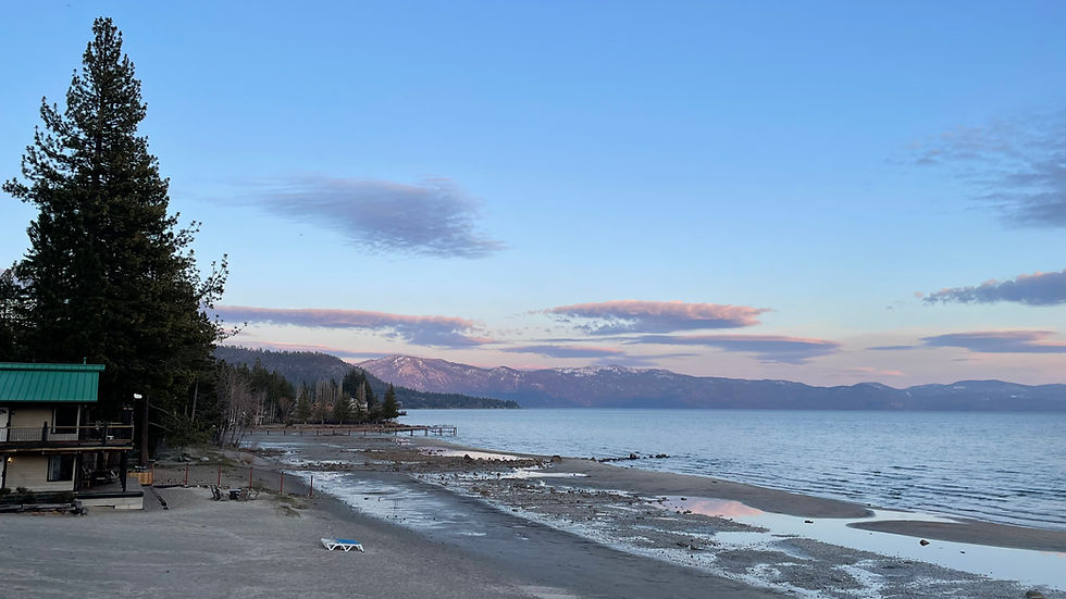 Pinky blue sky as the sun sets