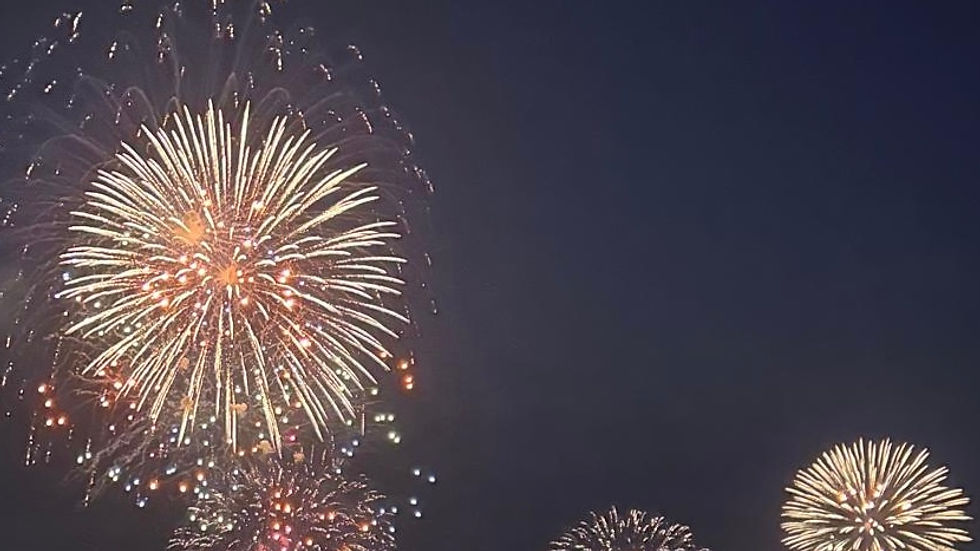 Fireworks display across Sydney Harbour Bridge on NYE 2025