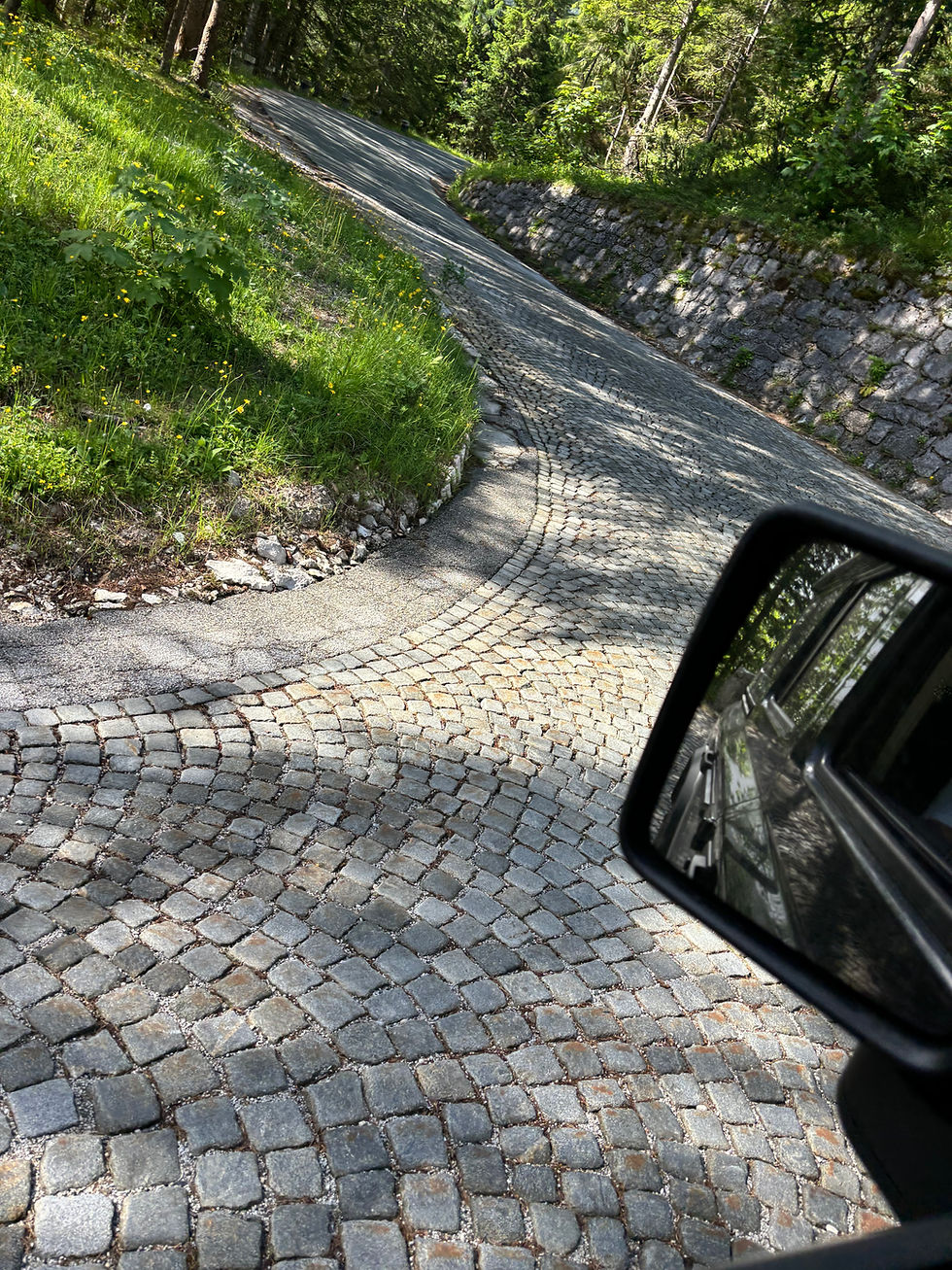 The granite sets on the bends laid down by the Russian POWs