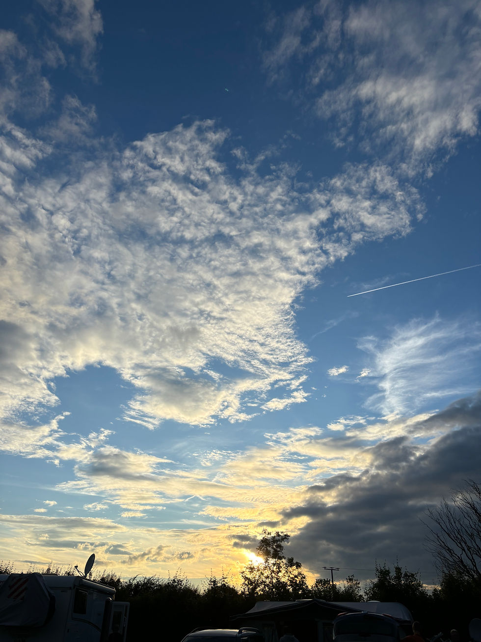 Gorgeous skies as the sun sets