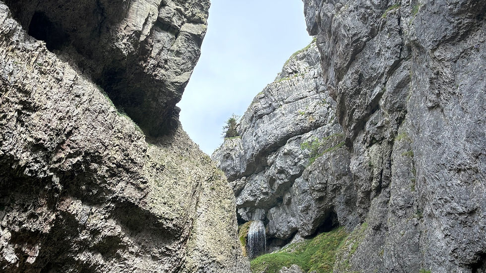 The huge gorge carved out of the carboniferous rock during the ice age