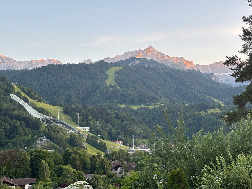 Visible ski runs without the snow
