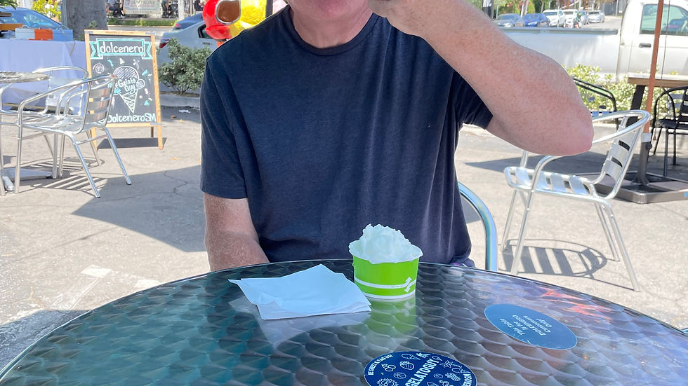 Great Vegan ice cream Michael loving it