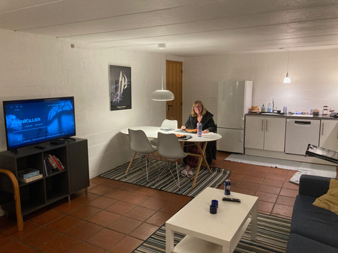 Bungalow in Hollviken Sweden getting ready for a meal