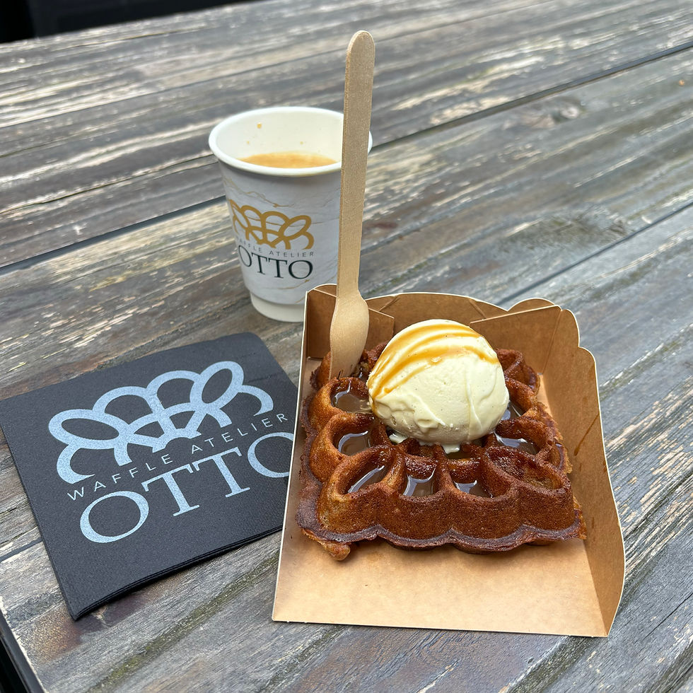 The best waffles in Bruges as they are vegan.