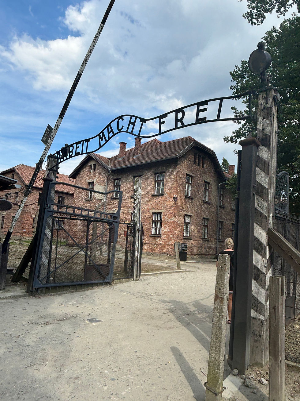 The entrance to the Auschwitz Concentration Camp