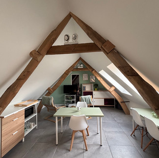 The inside view of the kitchen