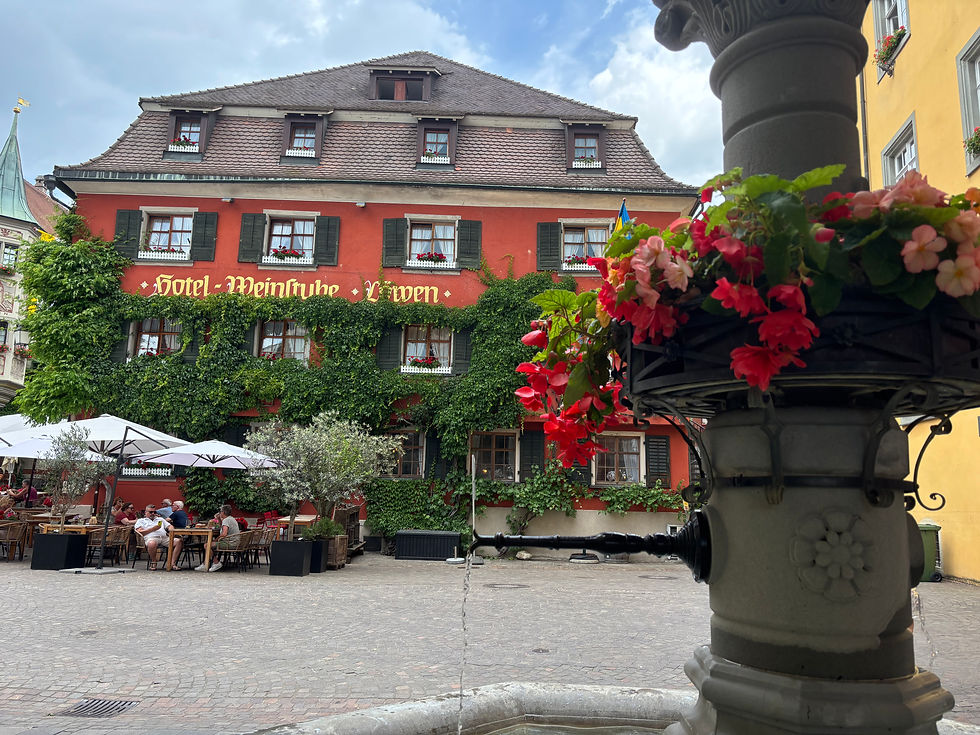 Everything is immaculate and there are floral arrangements everywhere