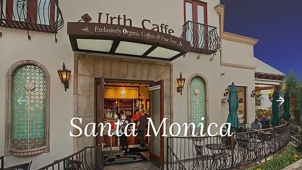 Outside Urth Caffe waiting for breakfast