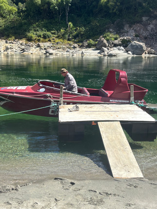 Mark Our Captain getting our jet boat ready