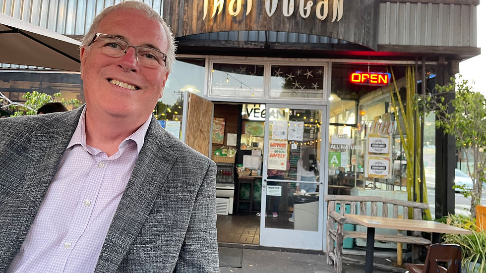 Looking good Mr. C outside Thai Vegan