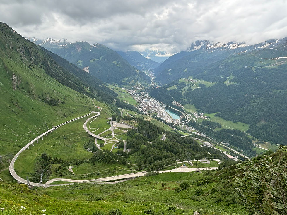 Looking down over Airlo from the viewpoint