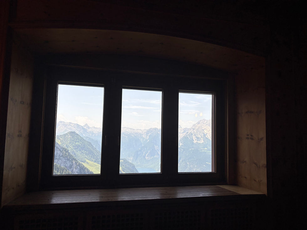 The views of the mountain range through the windows is stunning