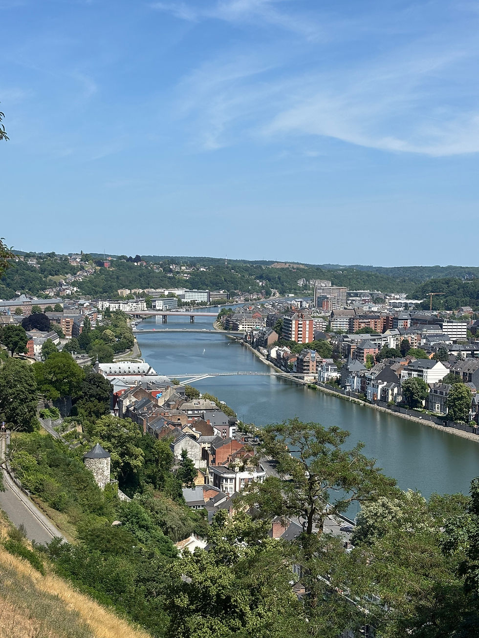 Two Rivers coming together below Namur Citadel