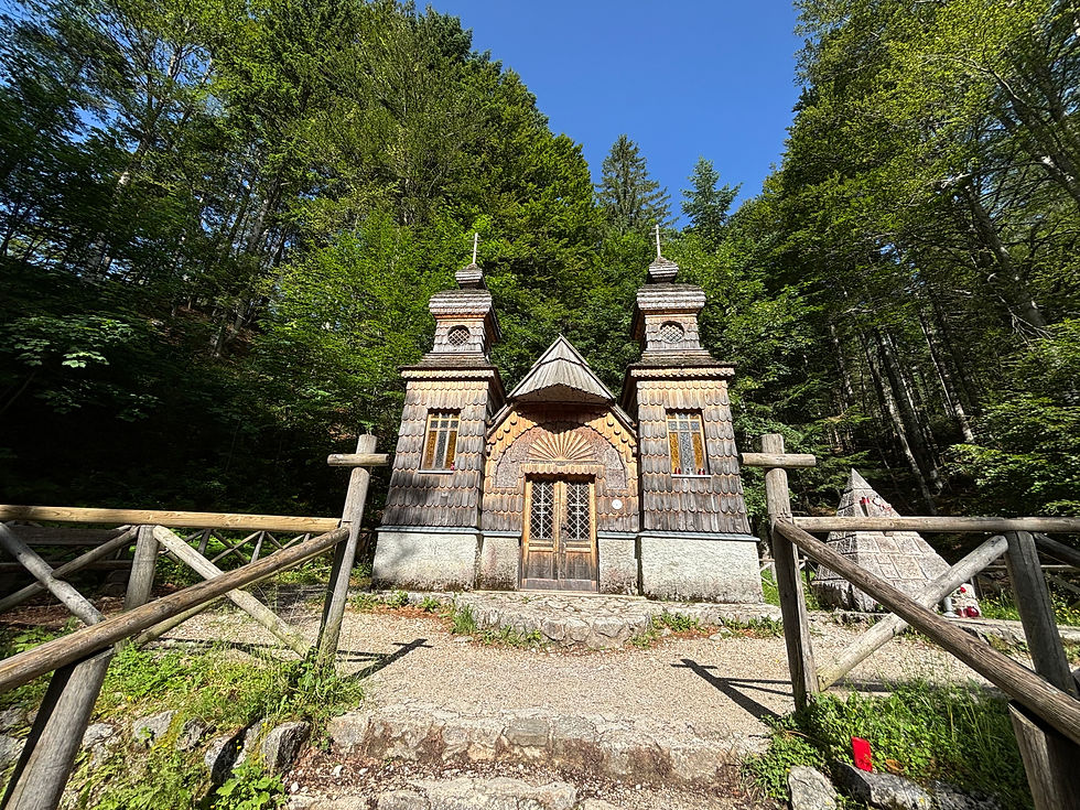 The Russian Orthodox Chapel built on the Vrsic Pass