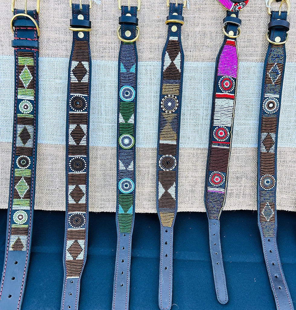 Thumbnail: African Handmade Beaded Dog Collars