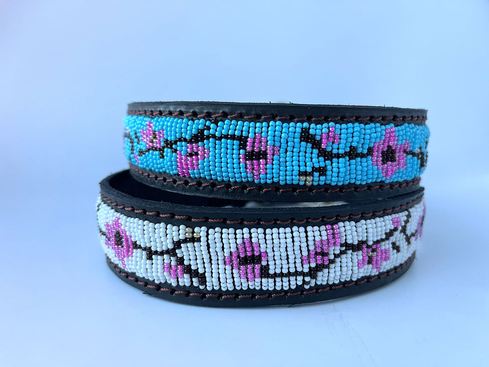 Cherry Blossom Pattern Dog Collar Handmade
