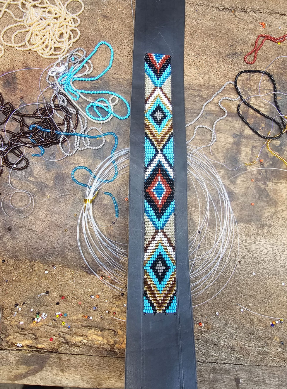Thumbnail: Kenyan Artisan Authentic Pattern Dog Collar
