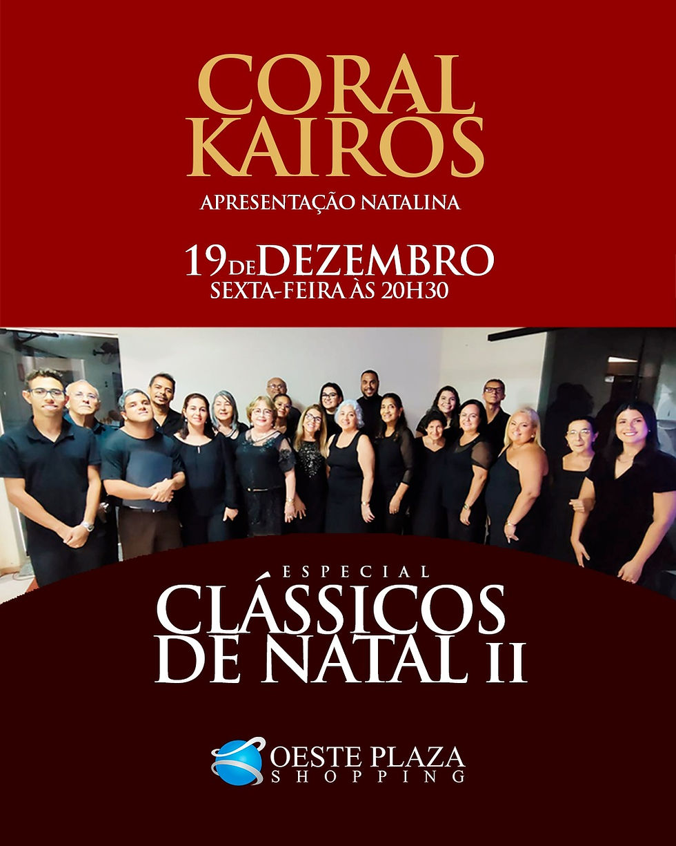O espírito do Natal vai ecoar em cada nota! Nesta sexta-feira no Oeste Plaza Shopping!