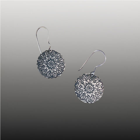 Sterling silver mandal earrings