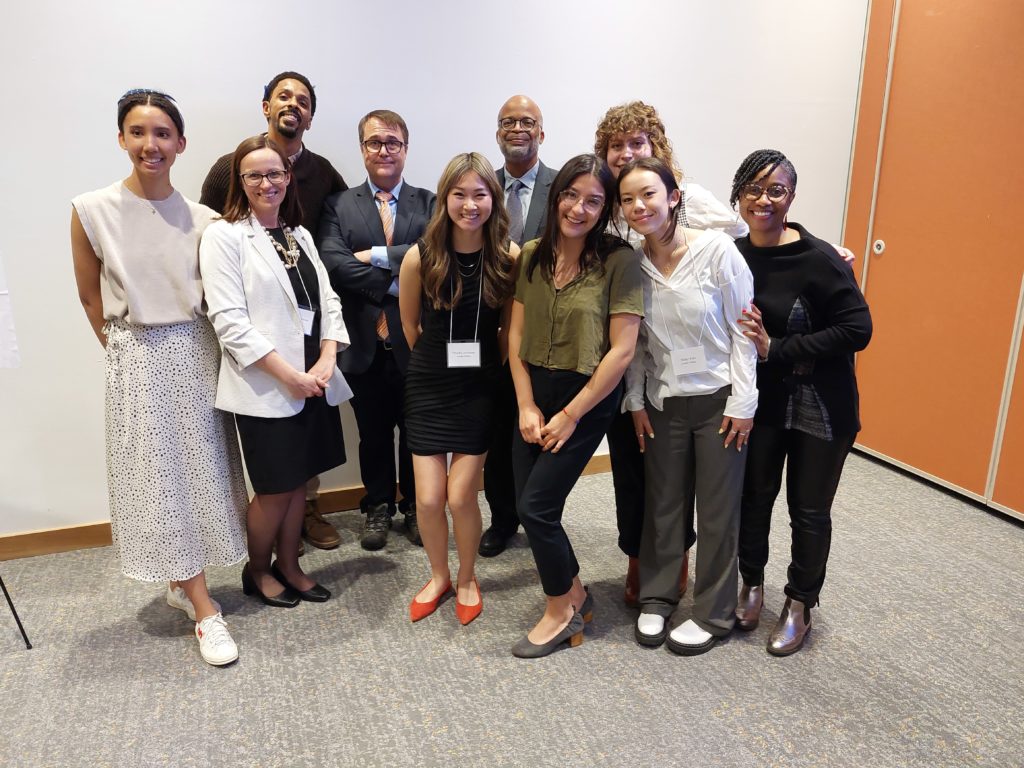 Left to right: Shiori Green, Jonnell Robinson, Evan Starling-Davis, Kendall Phillips, Phoebe Ambrose, James Haywood, Avalon Gupta VerWiebe, Anna Gugerty, Nicky Kim, and Marcelle Haddix.