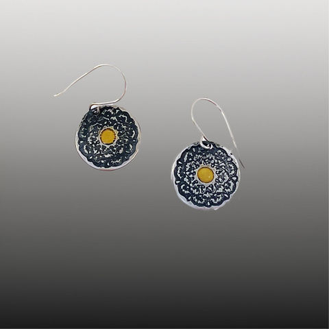 Sterling silver mandal earrings