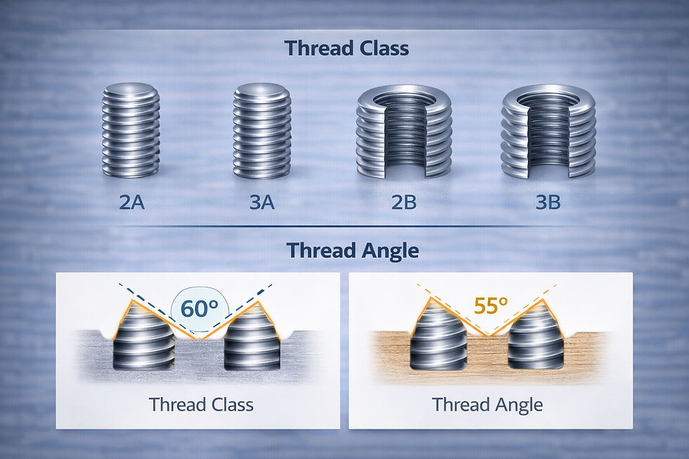 Precision Analysis of Machine Threads: Key Differences Between Thread Classes 2A / 3A and 55° vs 60° Thread Angles