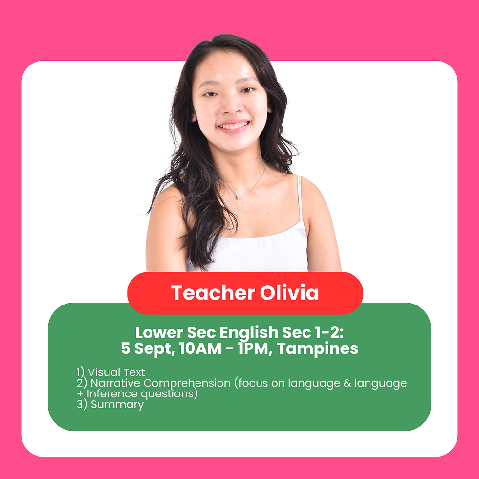 Sec 1-2] Lower Sec English Sept EOY Revision - Tampines | OVERMUGGED