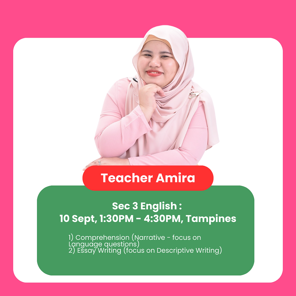 [Sec 3] English Sept EOY Revision - Tampines