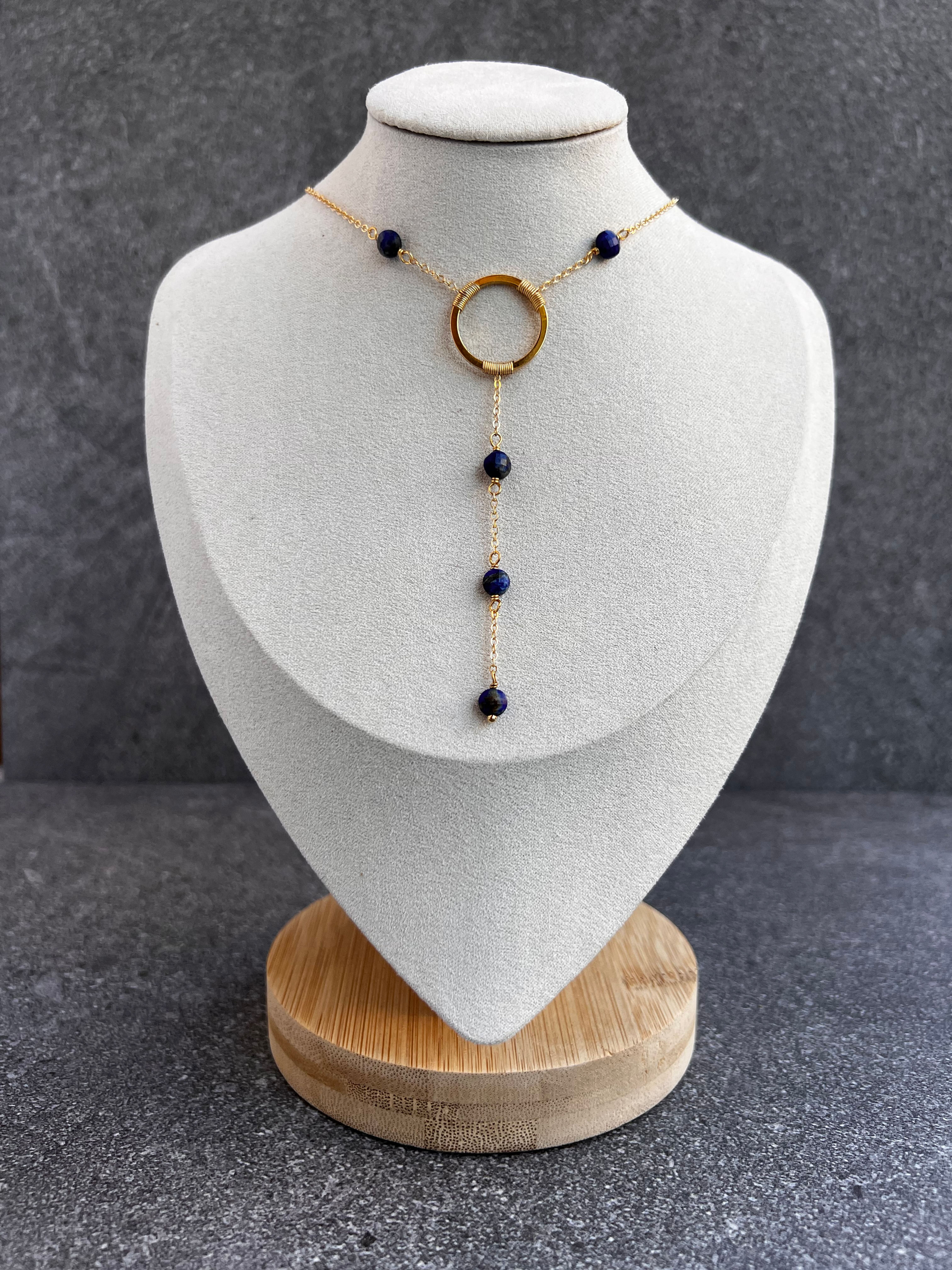 Lapis Lazuli Coin Y Not Necklace