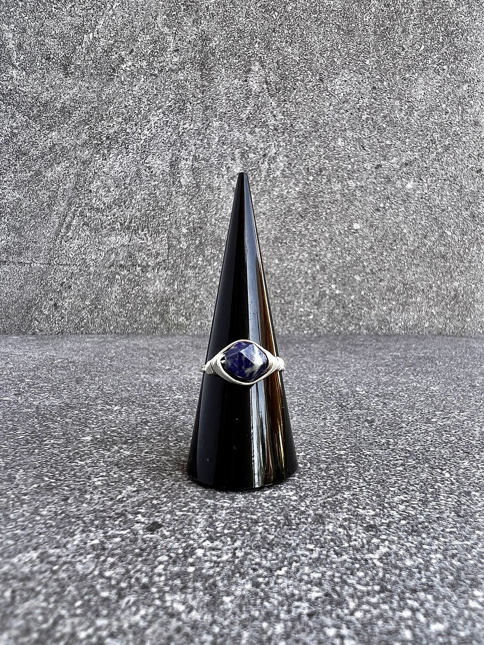 Lapis Lazuli Silver Wrapped Ring