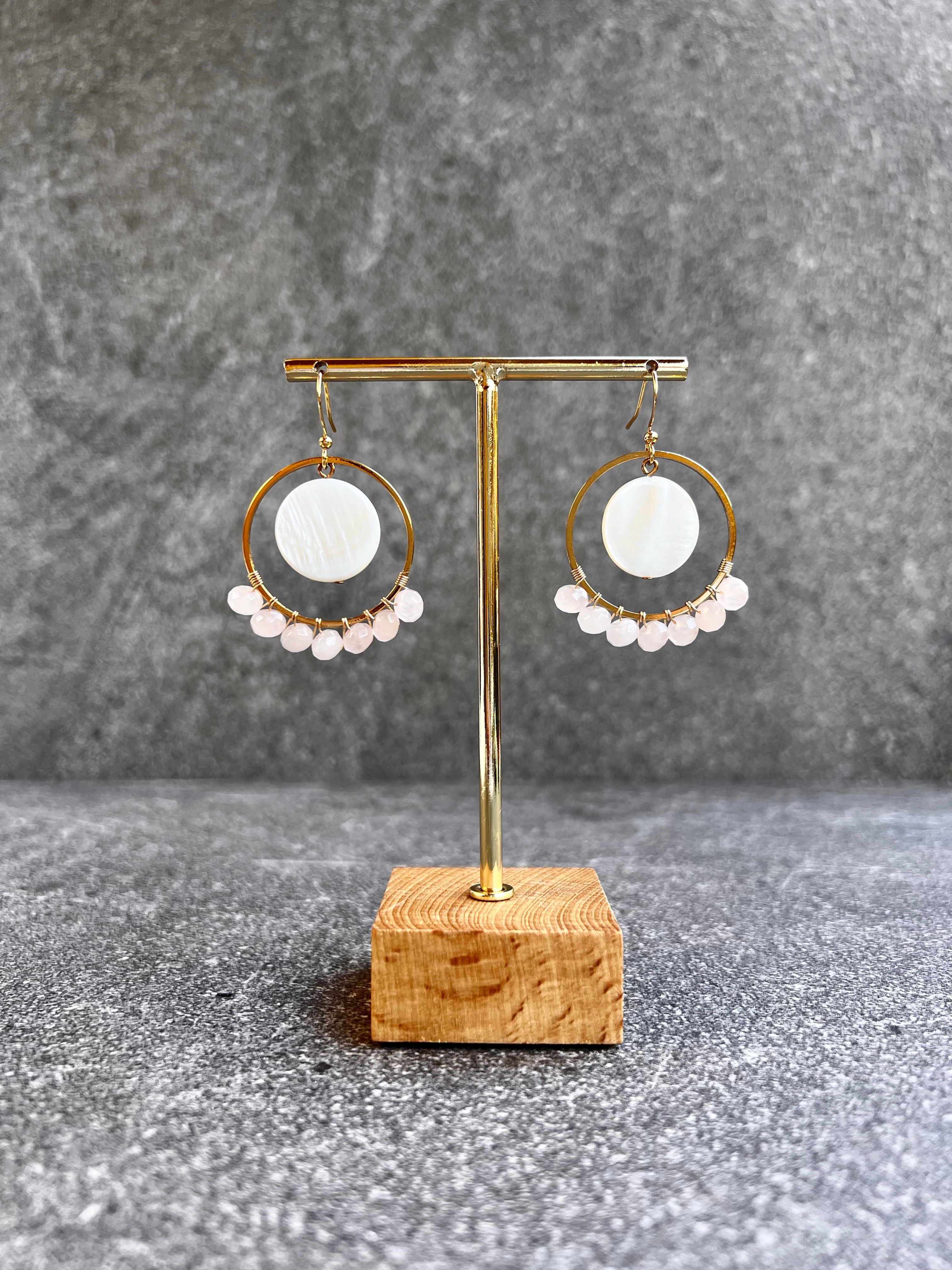 Rose Quartz Beach Babe Mini Earrings