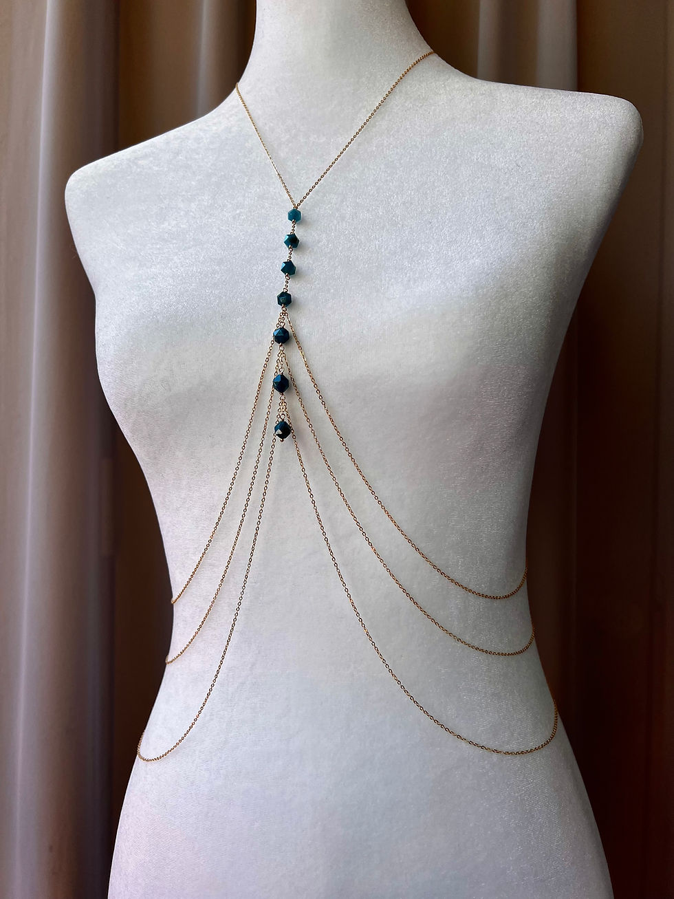 Thumbnail: Blue Green Apatite Sequence Body Chain