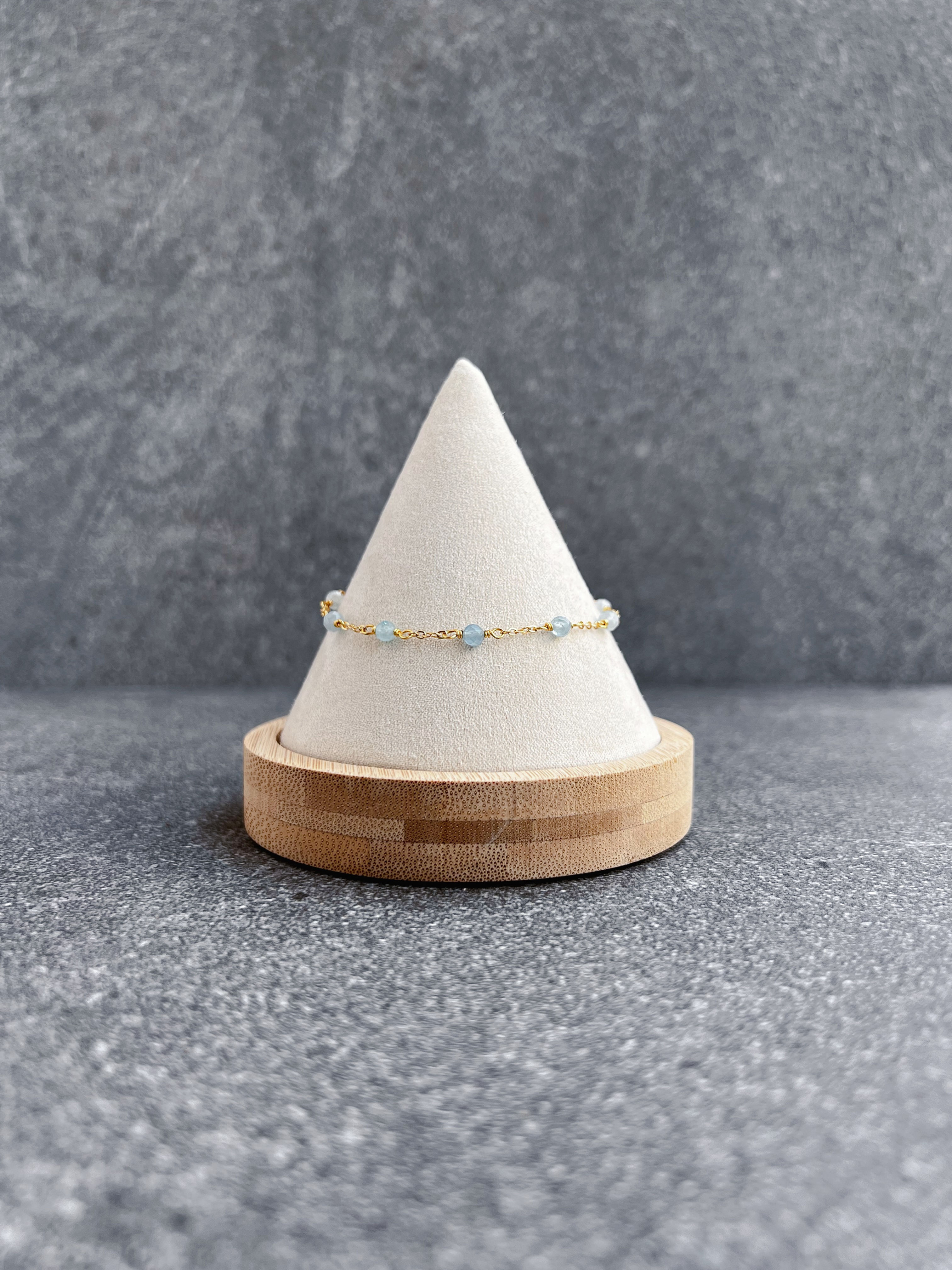 Aquamarine Seven Stone Bracelet