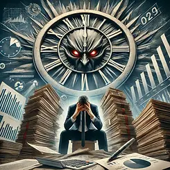 DALL·E 2024-08-29 17.57.28 - An impactful image representing the pressure of time and perf