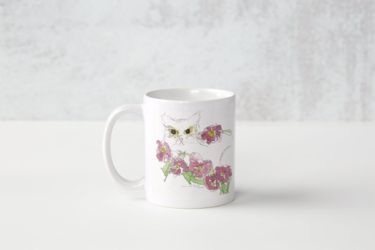 Printed Mug - Cleo with Rosa Mundi