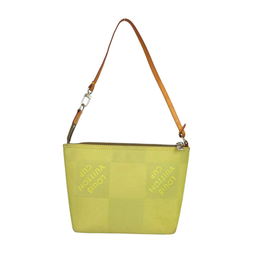 Limited Edition Louis Vuitton Cup Lime Green Damier Pochette | Vinty