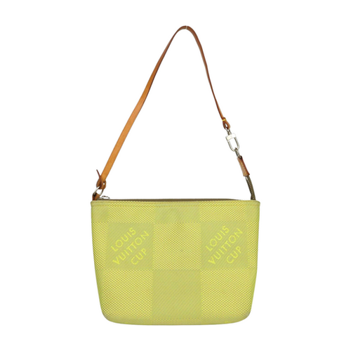 Limited Edition Louis Vuitton Cup Lime Green Damier Pochette | Vinty