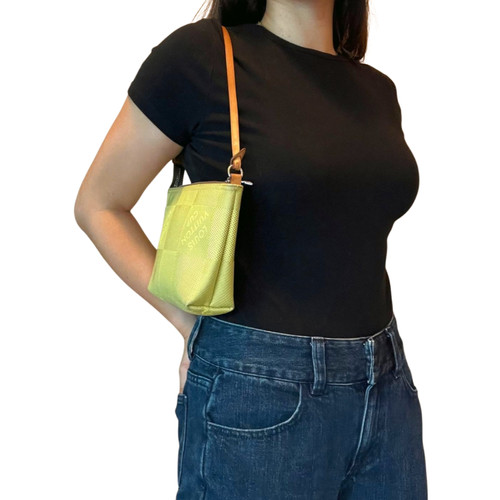 Limited Edition Louis Vuitton Cup Lime Green Damier Pochette | Vinty