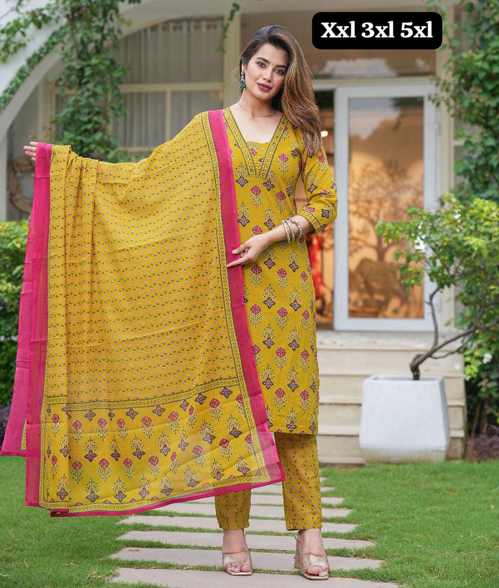 Thumbnail: KURTI WITH  DUPATTA PANTS SET