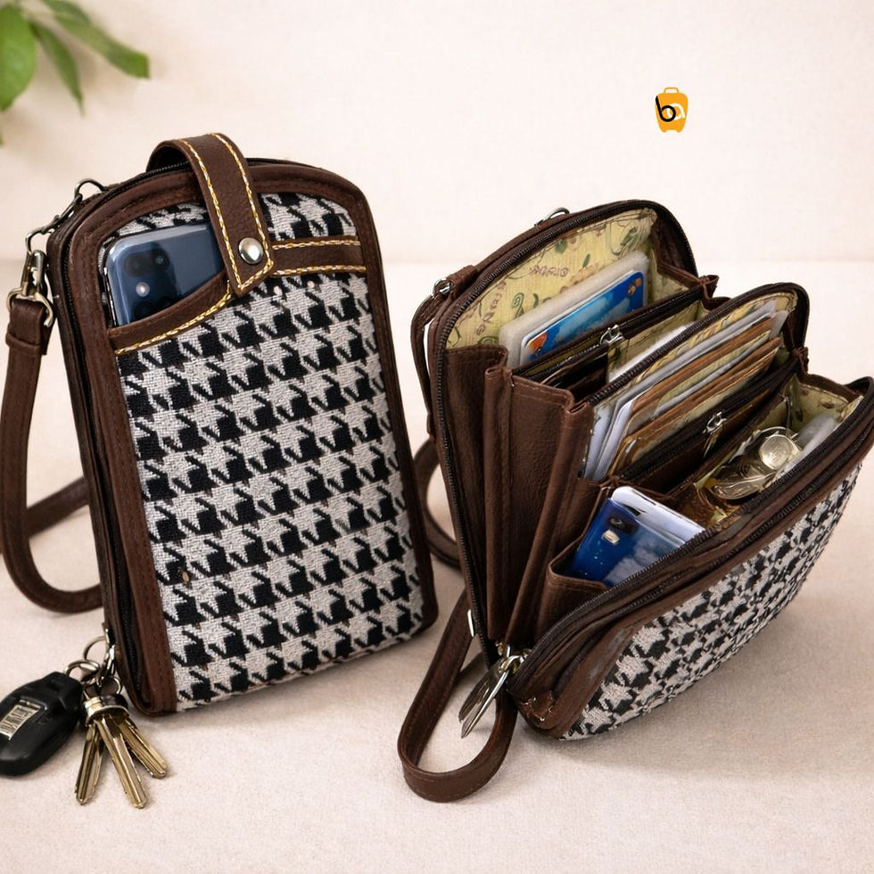 Thumbnail: Jacquard Phone Sling in with 2 Zips