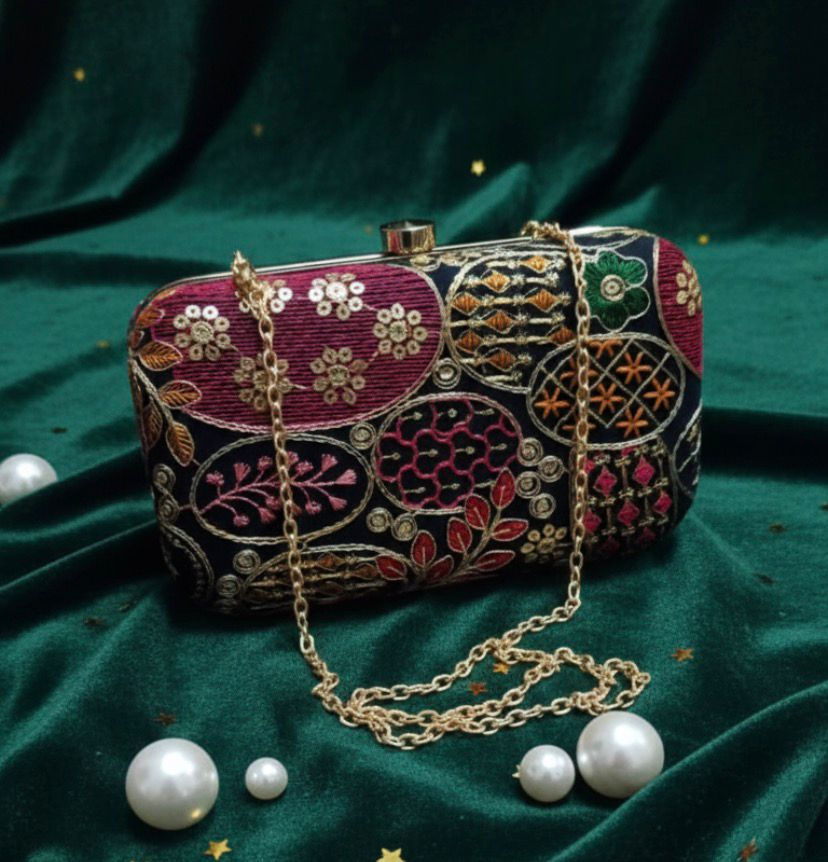 Thumbnail: EMBROIDERED CLUTCH