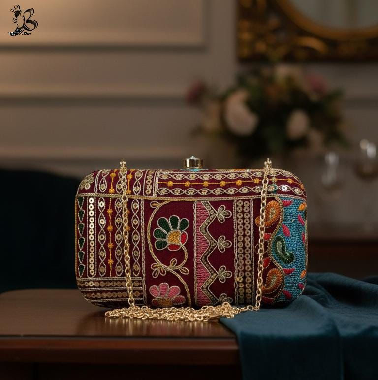 Thumbnail: EMBROIDERED CLUTCH