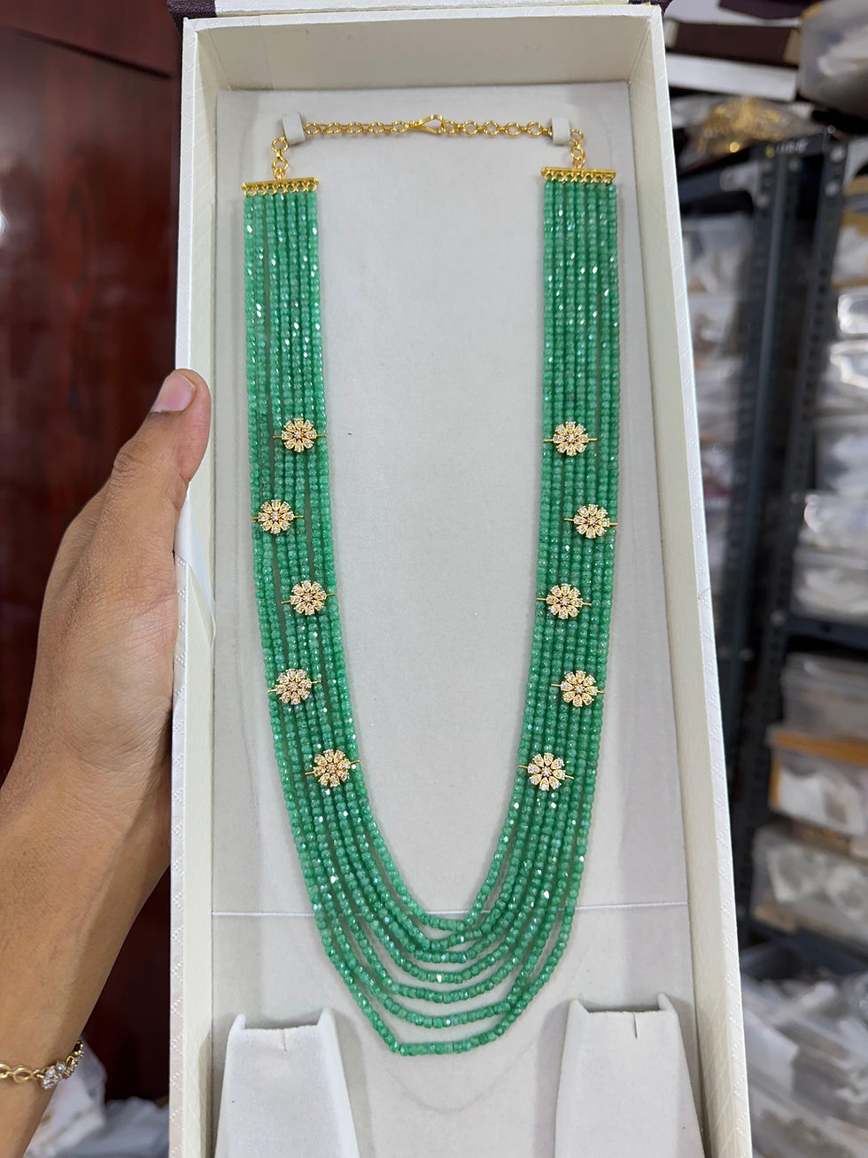 Thumbnail: Elegant multistrand beaded necklace