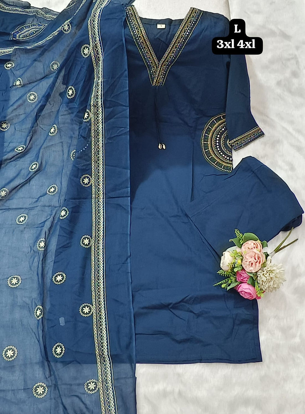 Thumbnail: KURTI WITH  DUPATTA PANTS SET
