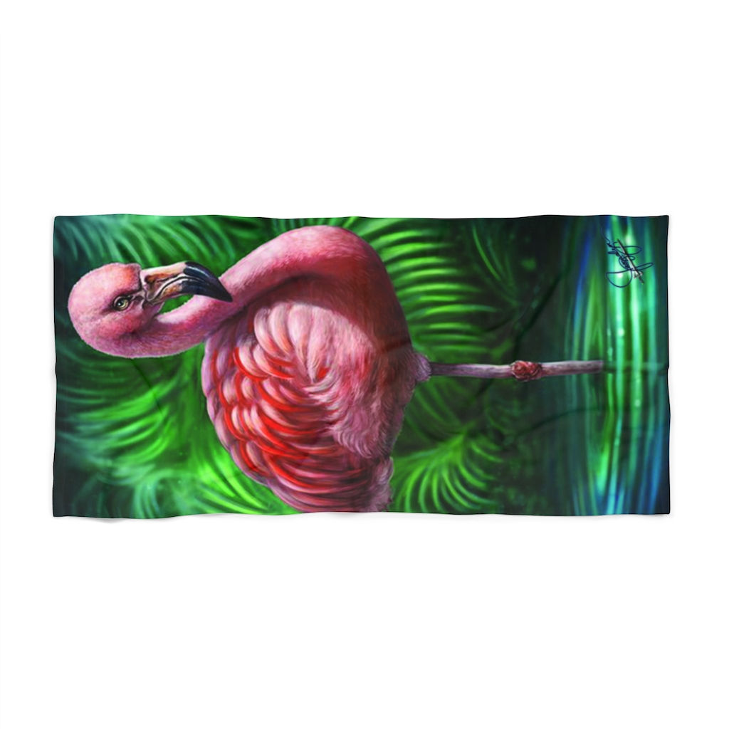 "FLORIDA FLAMINGO PINK" Beach Towel