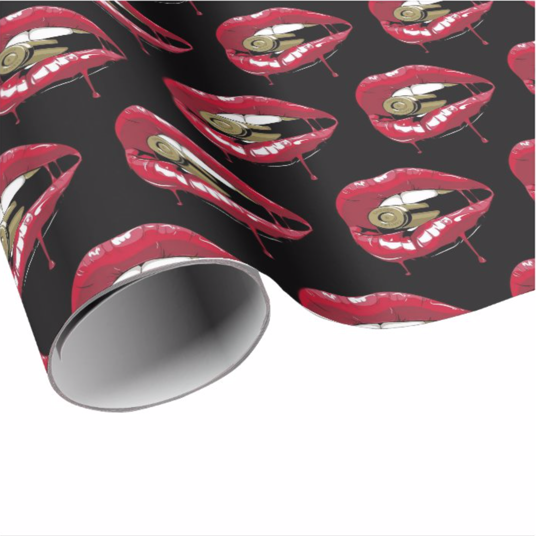 copy of HIGHLY DANGERASS " KISS " WRAPPING PAPER