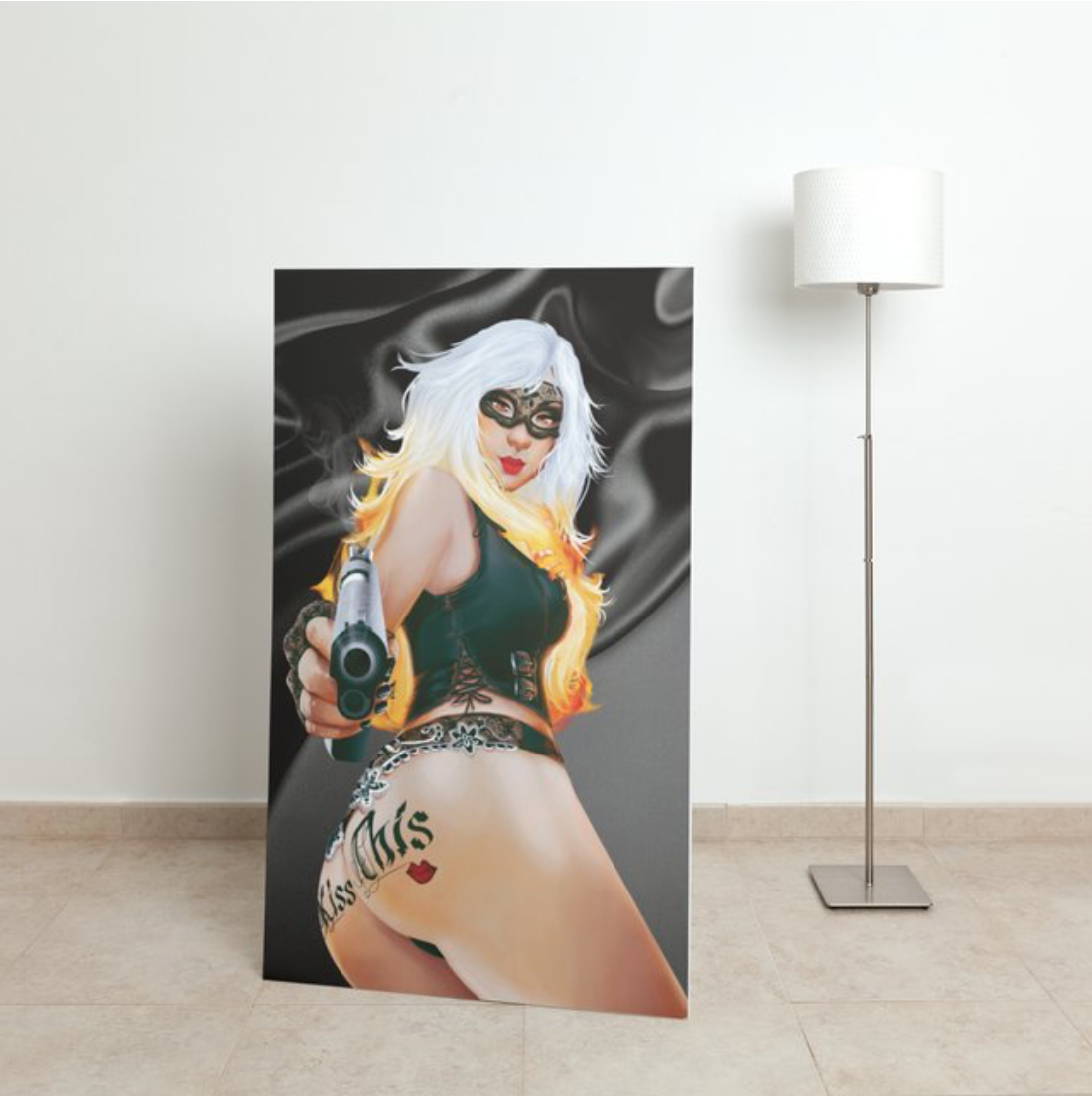 2.5' wide X 4' high Miss Dangerass Nude Floor Standup