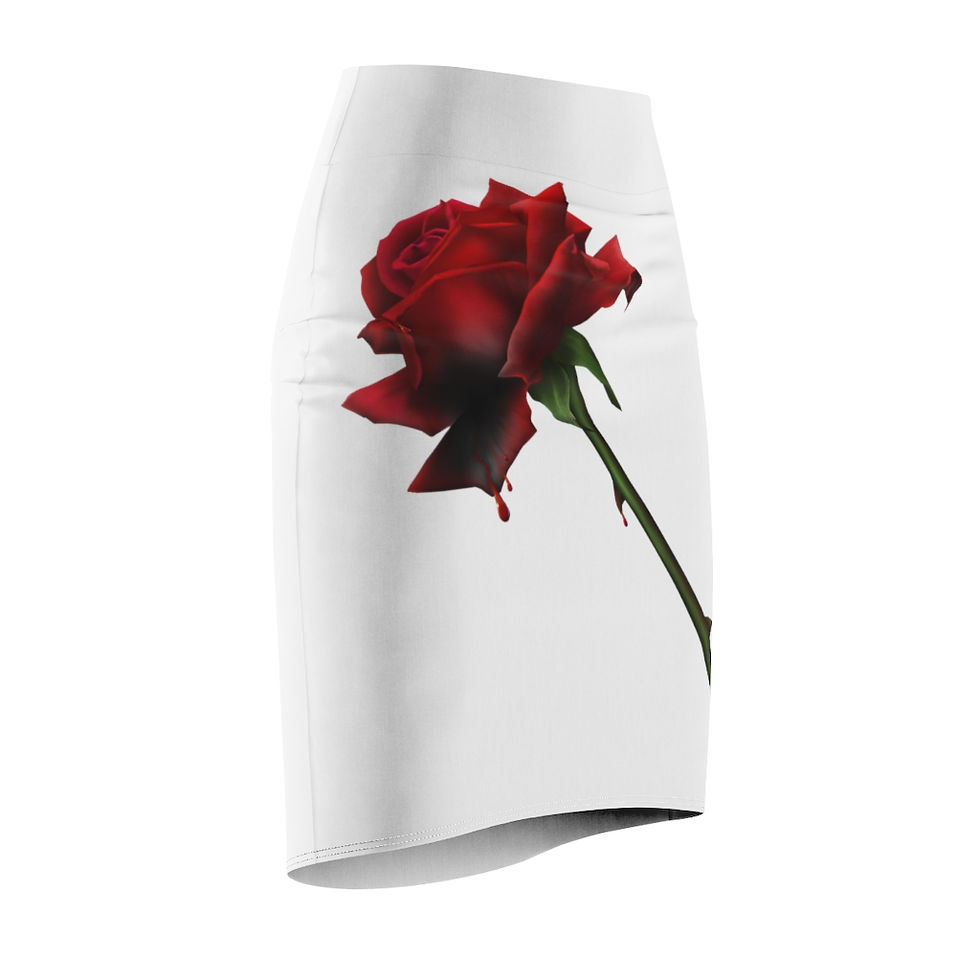 Thumbnail: "RED ROSE" Women's Pencil Skirt